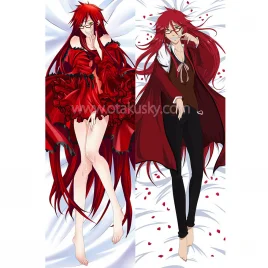 Black Butler Kuroshitsuji Dakimakura Grell Sutcliff Body Pillow Case