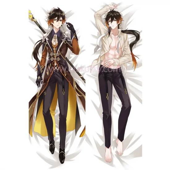 Genshin Impact Dakimakura Zhongli Body Pillow Case 06 - Click Image to Close