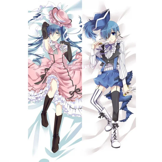 Black Butler Kuroshitsuji Dakimakura Ciel Phantomhive Body Pillow Case - Click Image to Close