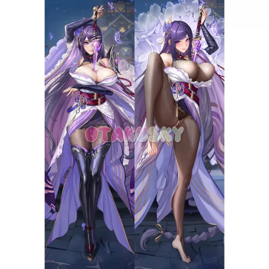 Genshin Impact Dakimakura Baal Raiden Shogun Body Pillow Case 59 - Click Image to Close