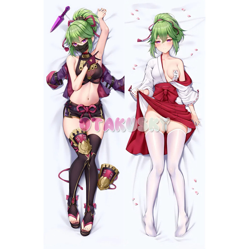 Genshin Impact Dakimakura Kuki Shinobu Body Pillow Case 11